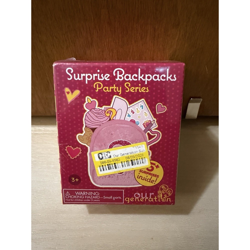 Surprise Backpacks Party Series Collectible Toy Set Our Generation Doll